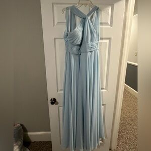 Azazie Light Blue Maxi Dress